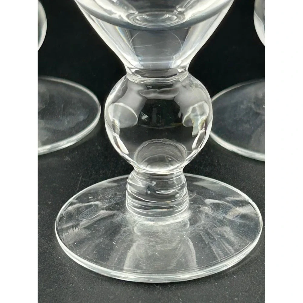 Vintage Etched Floral Cordial Glasses Set of 3‎ Elegant Stemmed Liquor Wine